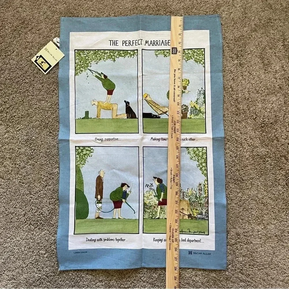 McCaw‎ Allan “The Perfect Marriage” Tea Towel Funny Novelty Gag Gift 28”x18.5”